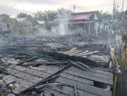 Empat Unit Rumah, Dua Unit Sepeda Motor Hangus Terbakar Di Kota Langsa