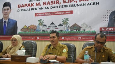 Sekda Aceh Minta Distanbun Percepat Serapan Anggaran dan Tingkatkan Kinerja Lapangan