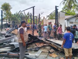 Tiga Rumah dan Dua unit Sepeda Motor Musnah Terbakar di Lambeugak