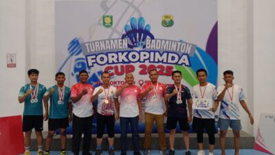 PB Bhayangkara Polres Sabang Sabet Juara 1 Turnamen Bulutangkis Forkopimda Cup 2025