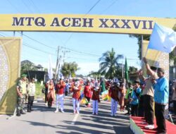 Pawai Taaruf MTQ XXXVII Aceh di Pidie Jaya Berlangsung Meriah