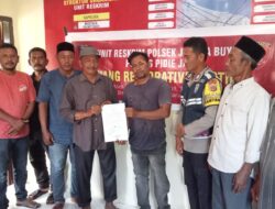 Cekcok Antar Petani di Pijay Berakhir Damai Usai Mediasi Polisi dan Aparat Gampong