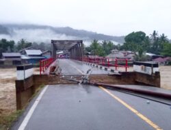 Jembatan Diterjang Banjir Besar, Jalan Nasional Lintas Nagan Raya – Aceh Tengah Putus Total