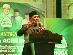 Hadiri Pelantikan PW HUDA, Bupati Aceh Besar Tegaskan Sinergi Ulama dan Umara untuk Penguatan Syariat