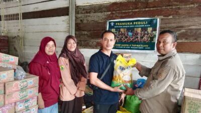 Kasi Humas Polres Nagan Raya Terima Titipan Bantuan Kemanusiaan untuk Korban Banjir Bandang Beutong Ateuh
