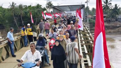Jembatan Bailey Kutablang Rampung, Jalan Nasional Medan–Banda Aceh Kembali Normal