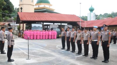 Polres Sabang Gelar Upacara Laporan Kenaikan Pangkat 36 Personel