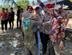 Polres Nagan Raya Bangun Sumur Bor di TPA Babul Jannah