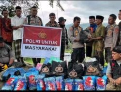 Kapolres Aceh Tengah Terobos Medan Ekstrem, Salurkan Bantuan ke Kampung Terisolir di Kecamatan Bintang
