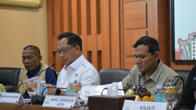 Wagub dan Bupati/Wali Kota se-Aceh Ikuti Rakor Penanganan Bencana Bersama Mendagri