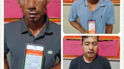Sat Reskrim Polres Nagan Raya Amankan Tiga Terduga Pelaku Judi Online Jenis Slot di Warung Kopi