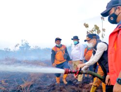 Tinjau Karhutla, Bupati Aceh Barat Semangati Petugas Berjibaku Padamkan Api
