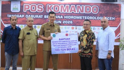 Pemkab Konawe Salurkan Bantuan 100 Ton Beras untuk Korban Bencana Aceh