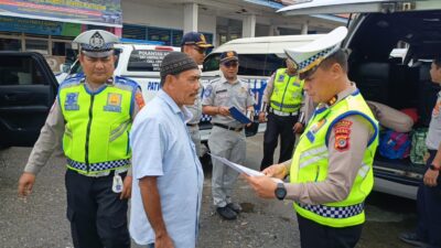 Operasi Keselamatan Seulawah 2026, Satlantas Polres Aceh Barat Periksa Kelayakan Kendaraan di Terminal