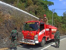 Gerak Cepat, BPBD Aceh Besar Padamkan Karhutla di Leupung