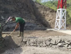 Target Rampung Februari 2026, Pembangunan Jembatan Gantung Desa Burlah Capai 50 Persen