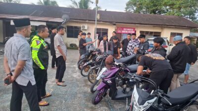 Respons Cepat Keluhan Warga, Satlantas Polres Nagan Raya Amankan 24 Sepmor Knalpot Brong