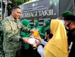 Wujud Kepedulian, Kodim 0101/KBA dan Persit Semarakkan Ramadhan dengan Berbagi Takjil Gratis