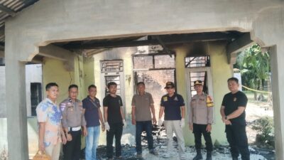 Kebakaran Rumah di Desa Pandan Sari, Polres Aceh Singkil Lakukan Olah TKP