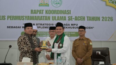 Buka Rakor MPU se-Aceh 2026, Wagub Aceh Tekankan Peran Strategis Ulama dalam Menjaga Syariat dan Stabilitas Sosial