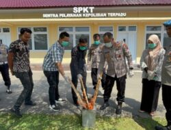 Polres Pijay Musnahkan Sabu 132 Gram dan Ganja 475 Gram