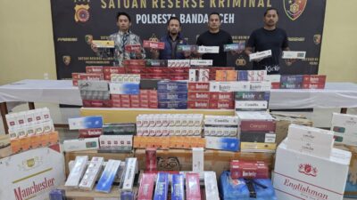 Polresta Banda Aceh Sita 70 Ribu Batang Rokok Ilegal Dari Mahasiswa Asal Bireuen