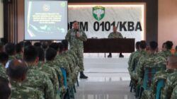 Dandim 0101/KBA Tegaskan Prajurit Harus Kuat Mental, Disiplin dan Teladan di Tengah Masyarakat