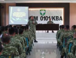 Dandim 0101/KBA Tegaskan Prajurit Harus Kuat Mental, Disiplin dan Teladan di Tengah Masyarakat