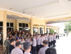 Polres Aceh Singkil Kawal Aksi Penyampaian Pendapat di Muka Umum May Day di Kantor Bupati