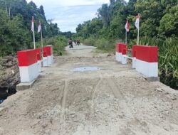 Kodim 0107/Aceh Selatan Rampungkan Dua Jembatan Aramco di Buluh Seuma