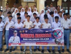 Polisi di Pijay Edukasi Ratusan Siswa SMAN 1 Meureudu Bahaya Narkoba