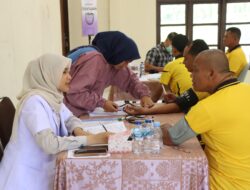 Tim Bid Dokkes Polda Aceh Gelar Pemeriksaan Kesehatan Berkala Personel Polres Aceh Singkil