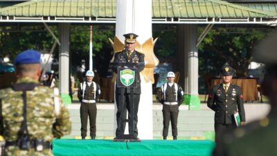 Kapoksahli Pangdam IM Pimpin Upacara Peringatan Hari Lahir Pancasila di Lapangan Blang Padang