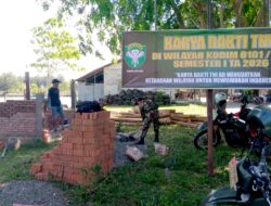 Karya Bakti TNI Kodim 0101/Kota Banda Aceh, Bangun Dua Unit Jamban untuk Warga Lamteungoh