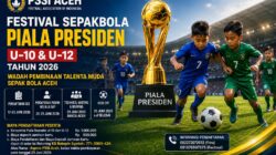 Gelar Festival Piala Presiden U-10 dan U-12 di Banda Aceh, PSSI Aceh Buka Pendaftaran