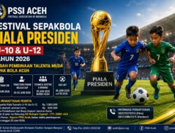 Gelar Festival Piala Presiden U-10 dan U-12 di Banda Aceh, PSSI Aceh Buka Pendaftaran