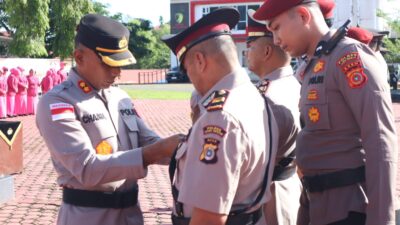 Kapolres Aceh Besar Pimpin Sertijab Sejumlah Pejabat Utama dan Kapolsek, Ini Nama-namanya