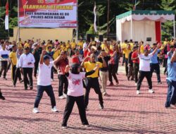 Semarak Hari Bhayangkara Ke-80, Polres Aceh Besar Gelar Olahraga Bersama dan Bagikan Doorprize
