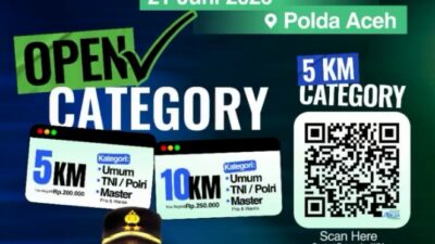 Pendaftaran Bhayangkara Run 2026 Ditutup 15 Juni, Polda Aceh Ajak Masyarakat Berpartisipasi