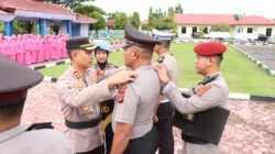 Polres Aceh Singkil Gelar Upacara Kenaikan Pangkat Personel TMT 1 Juli 2026