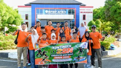 Terjunkan 20 Atlet, Disdikbud Aceh Besar Semangati Kontingen O2SN Bertanding di Tingkat Provinsi