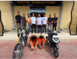 Dua Terduga Pelaku Curanmor Dibekuk Tim Rimueng Koetaradja, Barang Bukti Ditemukan di Aceh Utara