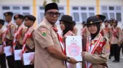 Ketua Kwarcab Nagan Raya Raja Sayang Kukuhkan Sembilan Pramuka Garuda