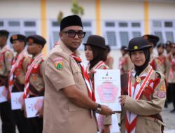 Ketua Kwarcab Nagan Raya Raja Sayang Kukuhkan Sembilan Pramuka Garuda