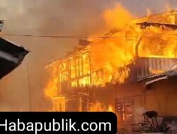 Kebakaran Hebat Hanguskan 96 Kios di Pasar Jagong Jeget, Dua Warga Luka Bakar