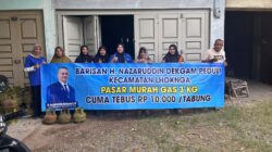 Barisan Nazaruddin Dekgam Kecamatan Lhoknga Gelar Pasar Murah Gas Subsidi 3 Kg