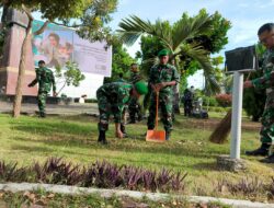 Sambut HUT ke-81 RI, Kodim 0101/KBA dan Pemko Banda Aceh Gelar Karya Bakti di Area Tugu Adipura