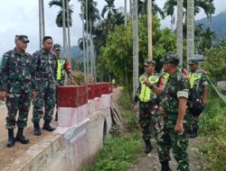 Tim Itdam IM Didampingi Dandim 0108/Agara Tinjau dan Periksa Sejumlah Jembatan di Aceh Tenggara