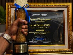 Dokter Afzalul Zikri, Raih Serambi Award Kategori Dokter Rakyat Peduli Kesehatan Warga