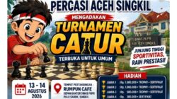 Meriahkan HUT RI ke-81, Percasi Aceh Singkil Gelar Turnamen Catur Terbuka